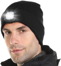 Load image into Gallery viewer, Mens LED Rechargable Torch Hat